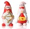 Set of 2 Adorable Resin Swedish Statue Figurines Valentine's Day Decor and Gifts (Valentine Gnomes)